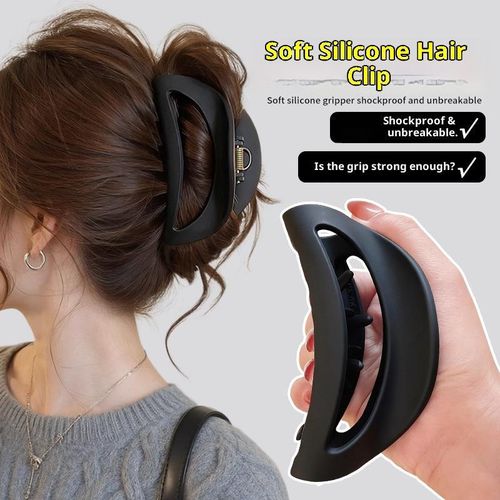 product_image_name-Fashion Farmoz-2 Pcs Set Hair Claw Clip Set (Black & Red)-1