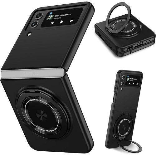 Generic Samsung galaxy z flip 4 Case 5G with 360° Rotating Ring Magsafe Magnetic