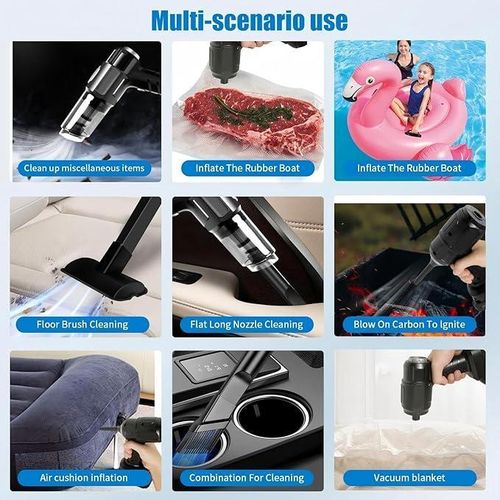 Generic Cordless Handheld Car Vacuum Cleaner Air Duster Rechargeable Multi Function Portable Blower - image 7