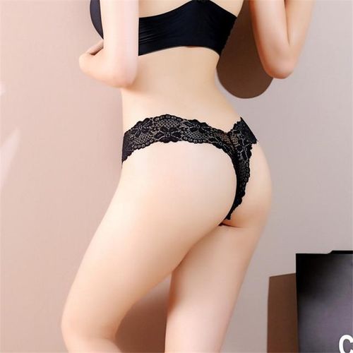 Sexy Lace Thongs For Women Super Low Rise Plus Size Lace Panties