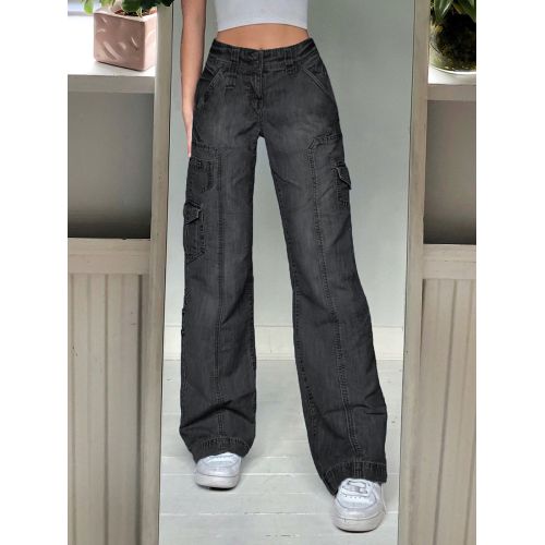 Fashion (Black)HEYounGIRL Boyfriend Vintage High WaistJeans For