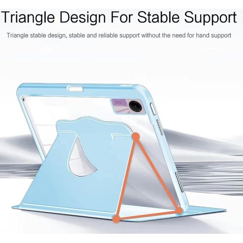 Generic Tecno MegaPad SE 11- inch Rotation leather Transparent back Case - image 2