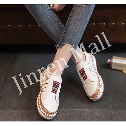 Women's Triple Strap White Platform Black Synthetic Leather Fashion﻿  Sneakers