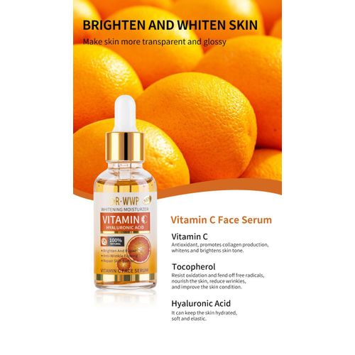 product_image_name-Dr- WWP Vitamin C + Hyaluronic Acid Face Serum 30ml – Dark Spot Remover & Glow Booster-2