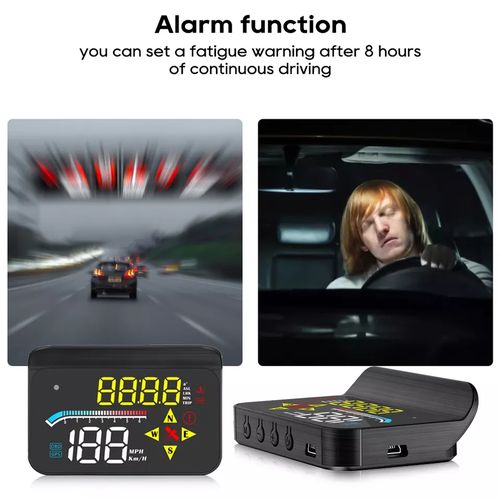  HUD Car Headup Display, Universal 3D Windshield Screen Display  Head Up Display, Overspeed Alarm, Fatigue Driving Alert, Water Temperature  Voltage Failure Alarm, for OBD IICompliant Models : Electronics