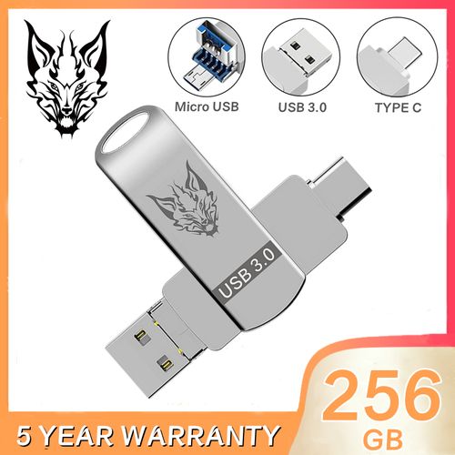 1TB 256GB USB 3.0 Flash Drive Memory Stick U Disk 3 in 1 For Type