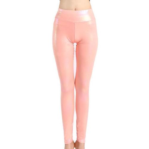 Shiny Leggings Women Thin Full Ankle Length Leggings Stretch Pants