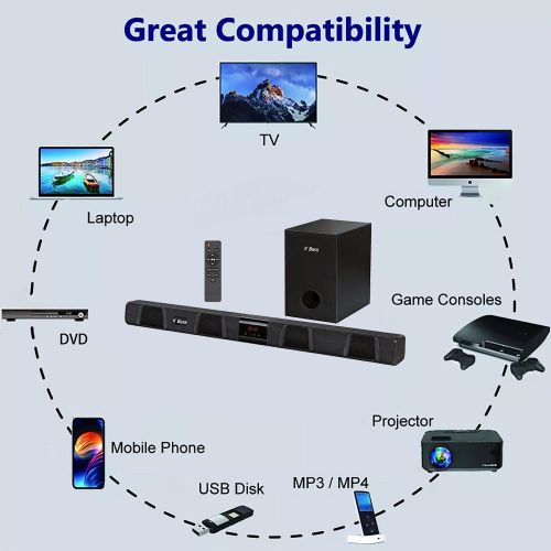 Generic Sound Bar With Woofer Home Theater Speaker System Sound System - image 3