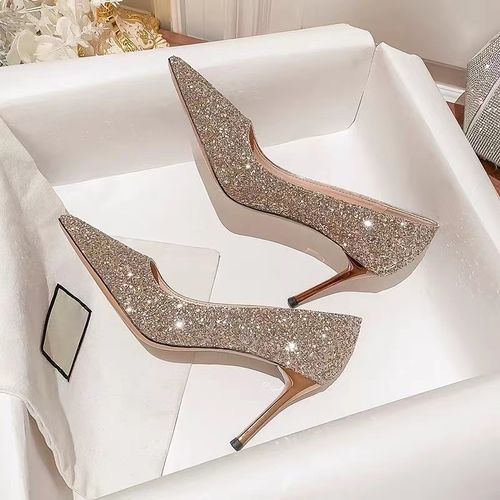 Buy Gold Wedding Heels Online In India - Etsy India