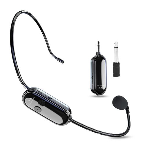 Professional 2.4g Wireless Microphone Headset Noise Reduction Condenser Microphone Head and Ear Hook for Speech & Instructions