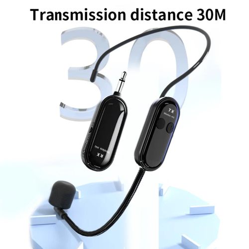 Professional 2.4g Wireless Microphone Headset Noise Reduction Condenser Microphone Head and Ear Hook for Speech & Instructions - image 3