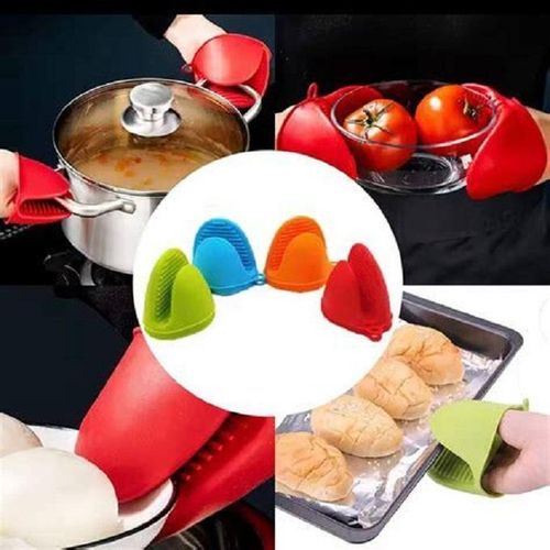 Generic Silicone Heat Resistant Pot Holder/ Glove Holder-2 Pc Blue - image 4