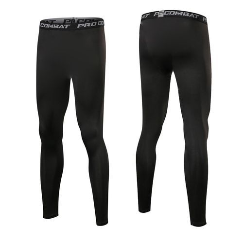 Fashion Pants Men Bicycle Sport Leggings Riding Breathable High Elastic  Speed Dry Compression Tights Black