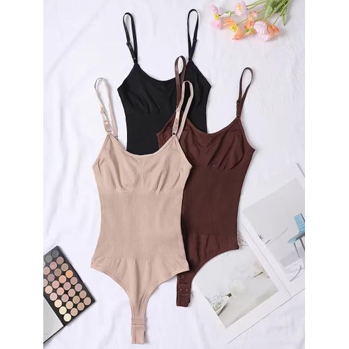 product_image_name-Fashion-Bodysuits, High Support Bodysuits for Women, Tummy Control and Hip Lift- Brown-3