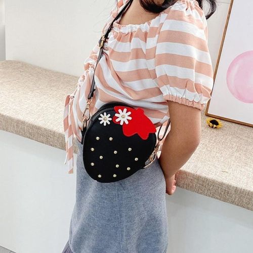 product_image_name-GALUIN-Women's Black Strawberry Shape Crossbody Bag - Cute Decor Small Shoulder Bag-3