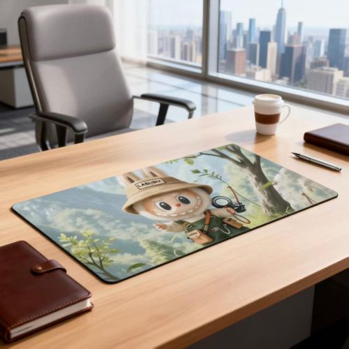 product_image_name-Generic-XXXL (80*30 cm) Laptop Mouse Pad/Keyboard Anti-Slip Mat - Cartoon Labubu Pattern-4
