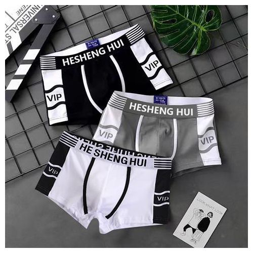 Fashion Three-Piece Underwear Men's New Style 2022 Hot-Selling-Three Pieces  _ Black+Gray+Whit