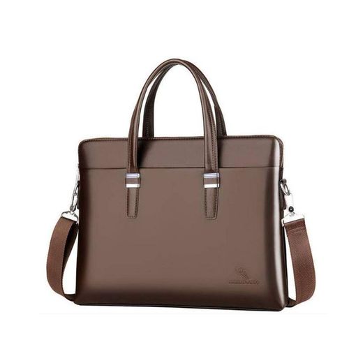 product_image_name-Fashion-Brown Leather office Laptop Bag-1