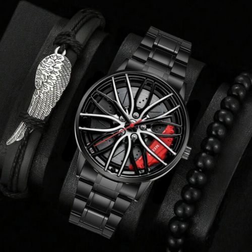 product_image_name-Fashion-Stainless Steel Wrist Watch With Bracelets-1