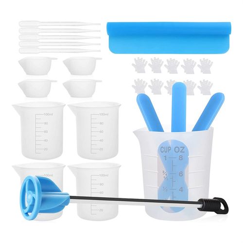 Silicone Measuring Cups for Epoxy Resin, 250&100Ml Silicone Cups, Silicone  Color Cup,for Epoxy Resin Mixing,Easy Clean