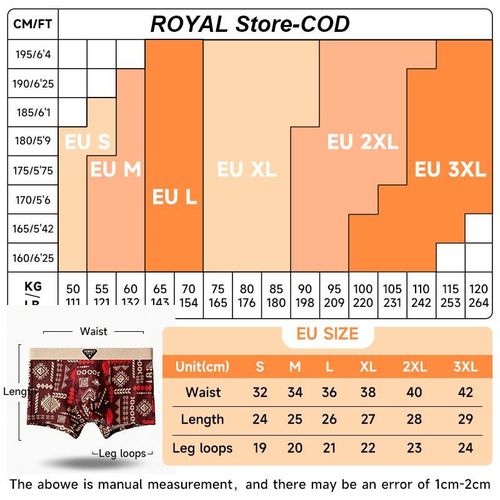 product_image_name-ASHION-EU Sizes Men's Cotton Boxer Briefs 3-Pack - Breathable, Comfortable, Durable, Perfect Fit-2