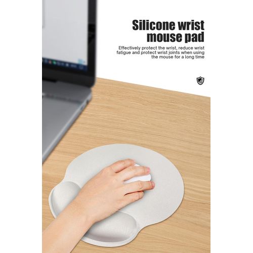product_image_name-Generic-Mouse Pad With Wrist Rest Support For PC - Gray-2