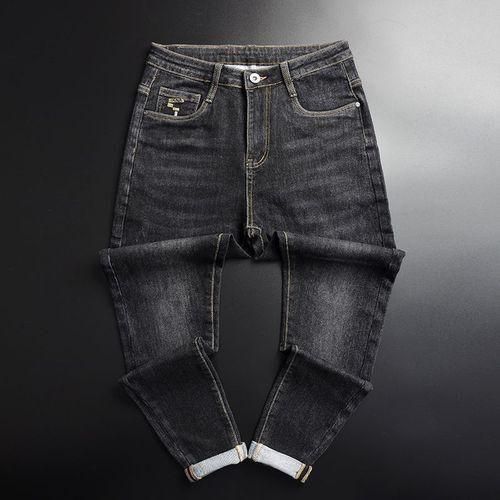 product_image_name-Fashion-Non Faded Smart Quality Denim Jean Trouser For Men- Stock Black Jean-1