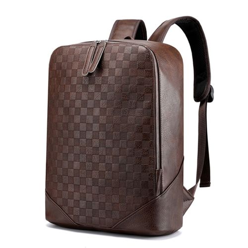 Generic Backpacks For Men Waterproof High-quality PU Leather Notebook  Bagpack Urban Luxury Theft Rucksack Mans-30x15x45cm