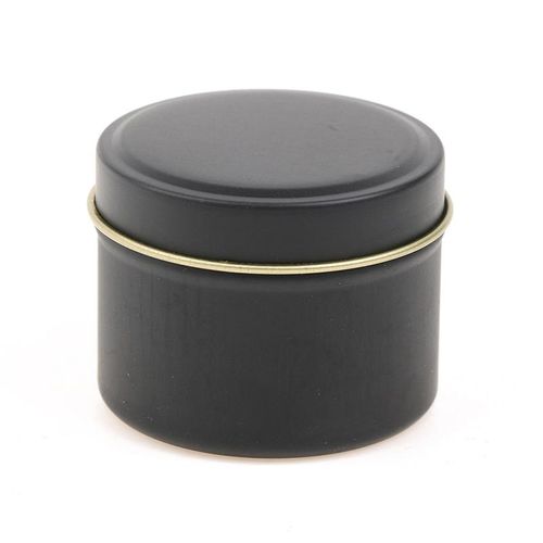 2 oz Round Tin Container with Solid Slip on Lid