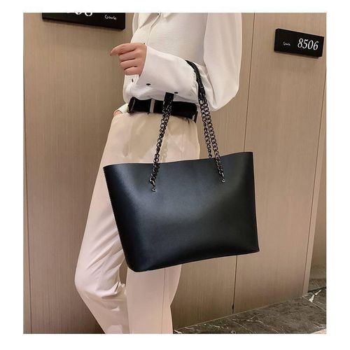 product_image_name-Pu-Premium Leather Chain Shoulder Tote Bag for Women-Solid and Quality Bag -3