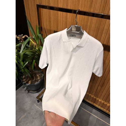 product_image_name-Fashion-Men's Plain Short Sleeve Shirts-white-1