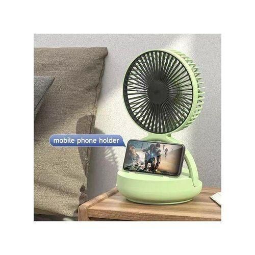 Generic 8000mAh Rechargeable Rotating Fan With LED Light 7637 - image 2