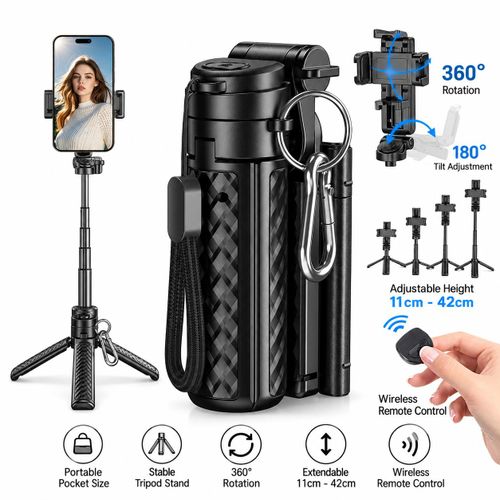 Gerlax Portable Selfie Stick Tripod with Wireless Remote - image 2
