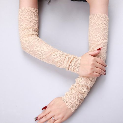 Aq General Summer Ladies Sunscreen Gloves Ice Lace Arm Sleeves Driving