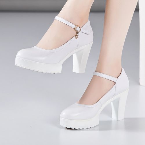 White platform pumps women's top shoes