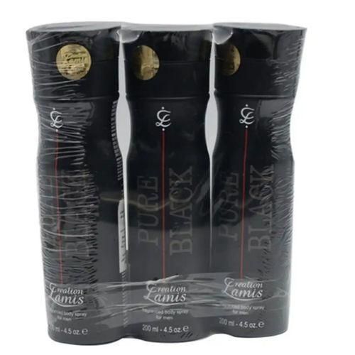 product_image_name-Pure Black- Long LastingPure Black Perfume Body Spray For Men (3pcs)-1