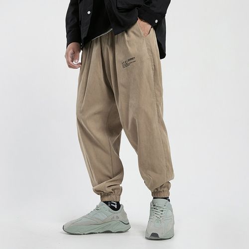 Men Baggy Pants Loose Fit Cargo Trouser Hip Hop Pocket Dance