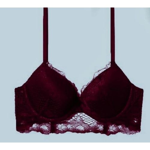 Maroon Lace Bra