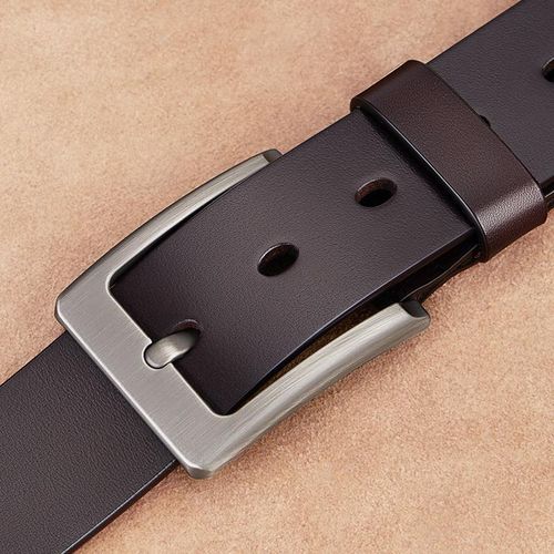 product_image_name-Ozy & Ozera-100% Cow Leather Mens Belt, High Quality Brown-1