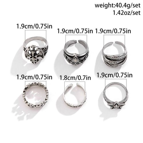 product_image_name-Fashion-6pcs Men's ring set, hip-hop style rings-5