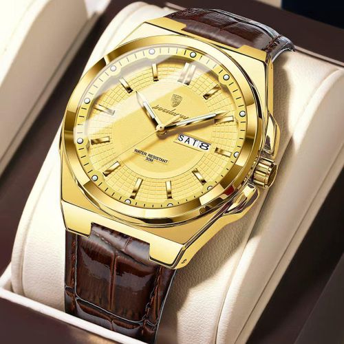 POEDAGAR Quality Fashion Leather wrist Watch