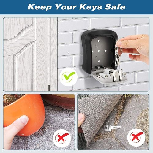 Generic Key Lock Box, 4 Digit Combination Waterproof Key Storage Safe Lockbox - image 6