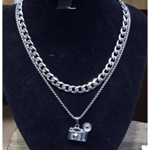 Fashion Cuban Link Chain With Camera Pendant