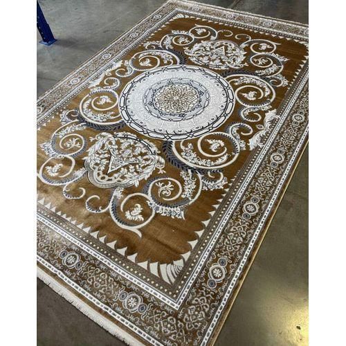 Generic Luxurious Golden Brown Medallion Area Rug - Elegant Home Decor - image 2