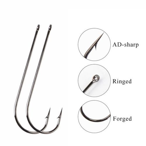 Generic Ftk Carp Fishing Barbed Fish Hook Size 2-18 7 Pcs - 80 Pcs