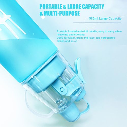 580ml Plastic Water Bottle For Drinking Portable Gym Sport Tea