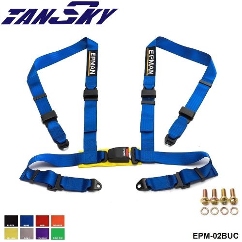 2-Inch 4-Point Harness Belts - Blue