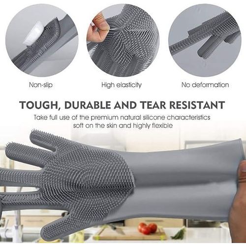 product_image_name-Yiliker-Magic Silicone Cleaning & Dishwashing Gloves – Reusable, Heat‑Resistant Scrubber Glove for Kitchen, Car & Pet-2