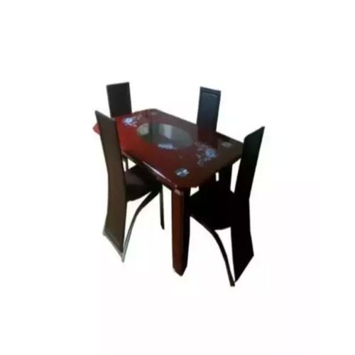 product_image_name-Generic-Glass Dinning Set By 4 - Brown (Lagos Orders Only)-1