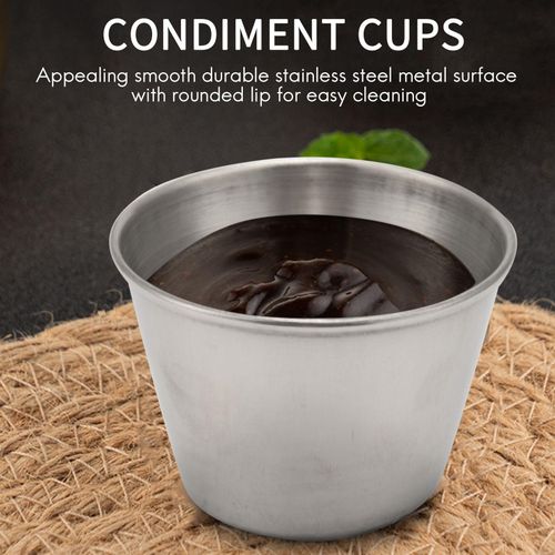 Dipping Cup Stainless Steel Sauce Cup Reusable Easy To Clean